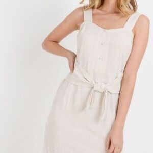 Paper Crane 100% Linen Dress Small